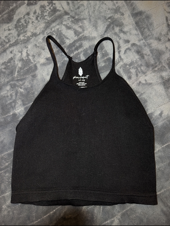 FP Movement by Free People Tops - FP Movement by Free People Womens Black Rib Racerback Crop Tank M/L Stretch Gym